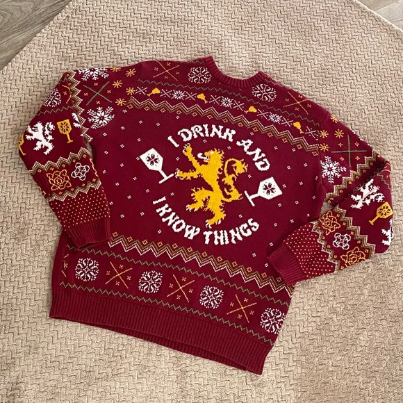 GAME OF THRONES | I Drink And Know Things Crewneck Sweater Sz XXL - Picture 1 of 4
